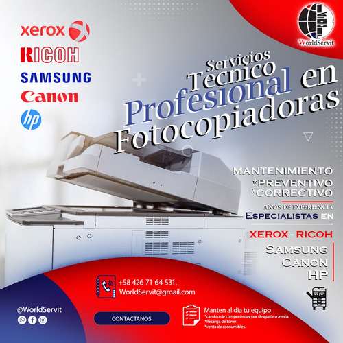 Imagen 1 de 6 de Servicio Técnico De Fotocopiadoras,impresoras,plotter Y Mas.