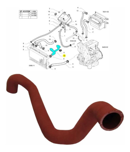 Manguera Izquierda De Intercooler Daily Alternativo