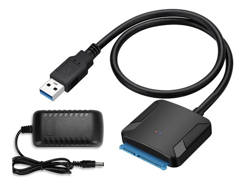 Imagen 1 de 10 de Cable Adaptador Sata 2.5 / 3.5 A Usb 3.0, Con Fuente, Hdd