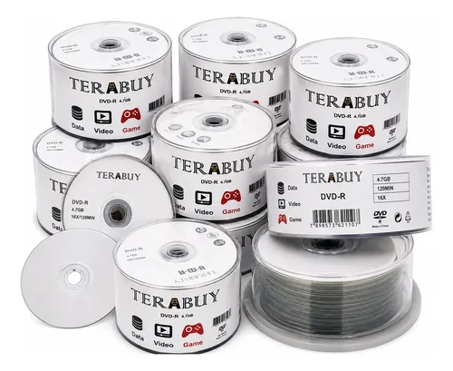 600 Dvd-r Terabuy Logo 4.7gb 16x Jogos Filmes Ps2 | Frete grátis