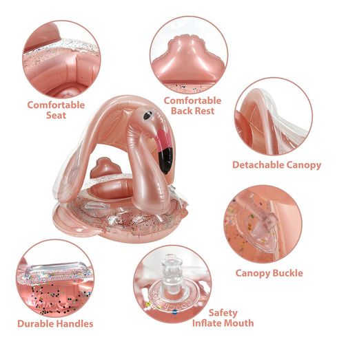Flotador Inflable Para Bebés Anillo De Natación Con Protecci