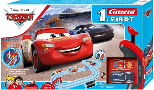 Disney Pixar Cars - Scalextric Con Rayo Mcqueen Y Storm