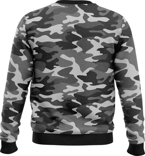 Buzo Negro Camuflado Gris Tactico Militar - Remeras 5145
