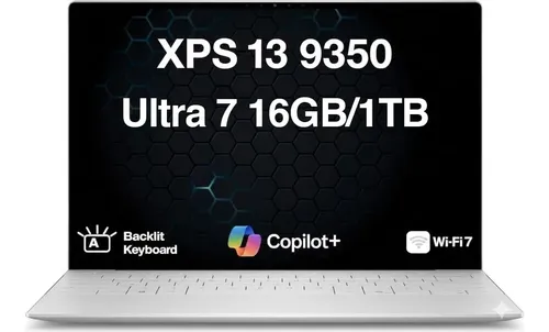 Computador Portátil Dell Xps 13 9350 Ultra 7 16 Gb 512 Gb Ss