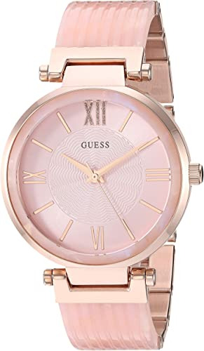 Guess Reloj De Cuarzo Rosa Con Pantalla Analógica U0638l9