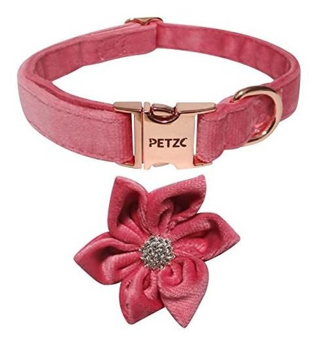 Petzc Flower Girl Dog Collar,metal Buckle Collar De Yvcqa