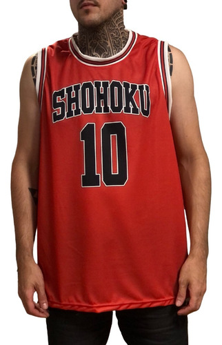 Imagen 1 de 10 de Camiseta Basket Shohoku Slam Dunk Cosplay Gastovic Anime