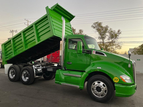 Kenworth T680 Camión De Volteo De 14 Mts Verde