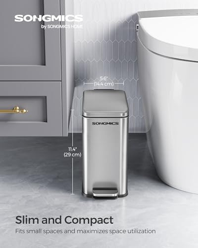 Cubo De Basura Para Baño Y Juego De Cepillo Para Inodoro Son