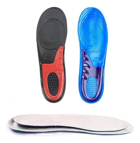 2 Pares Plantilla De Gel Descanso Deporte Trabajo 24cm-31cm