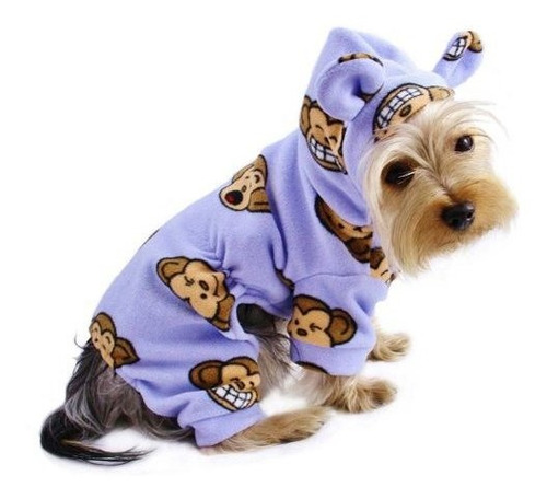 Klippo Doméstico Adorable Del Mono Tonto Perro Fleece Pijama