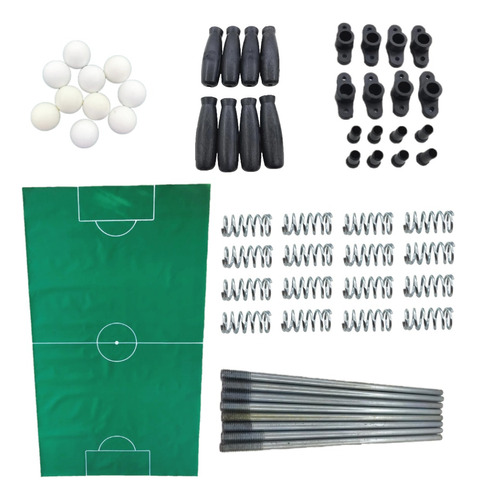 Kit Metegol Bujes Resortes Puños Varillas + Lona Piso + Pelo