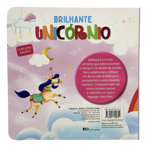 Brilhante unicórnio, de Brijibasi Art Press Ltd.. Editora Girassol, capa dura, edição 1 em português, 2023