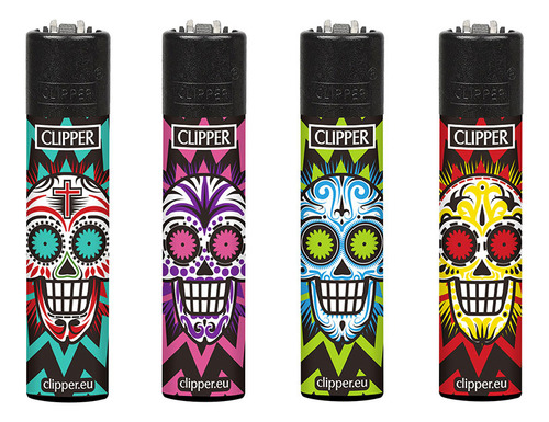 Display Clipper Maxi Colorful Skulls Caixa Com 24