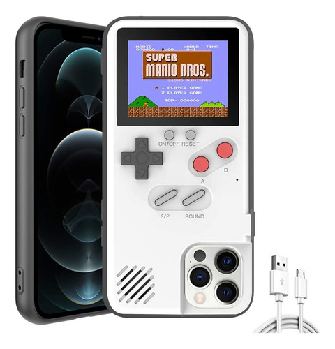 Funda De Gameboy Para iPhone 11 Con 36 Mini Juegos Blanco