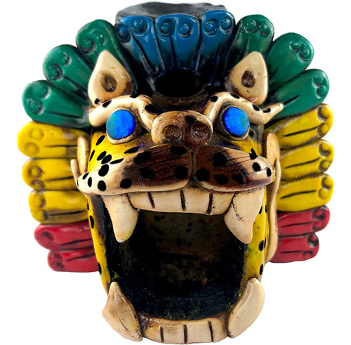 ~? Aztec Death Whistle - Silbato De Jaguar Azteca Con Penach