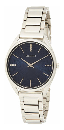 Reloj Seiko Conceptual De Cuarzo Con Esfera Azul Para Mujer