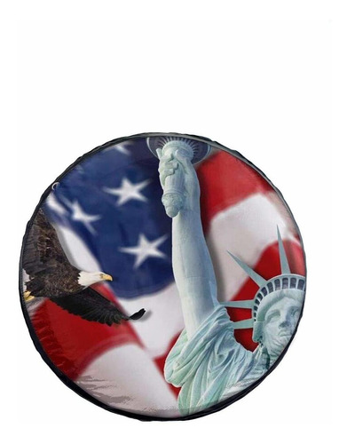 Funda De Repuesto Para Llantas Con Bandera Americana De Pvc