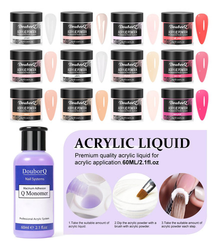 Kit De Decoración De Uñas Acrílicas, Juego De Manicura Para
