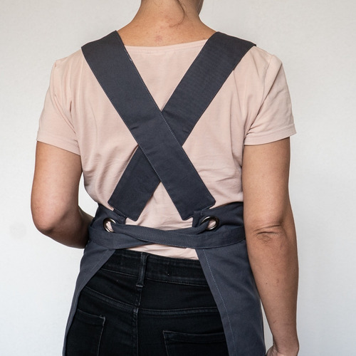 Imagen 3 de 8 de Delantal Gastronomico De Cocina Gabardina Regulable Unisex
