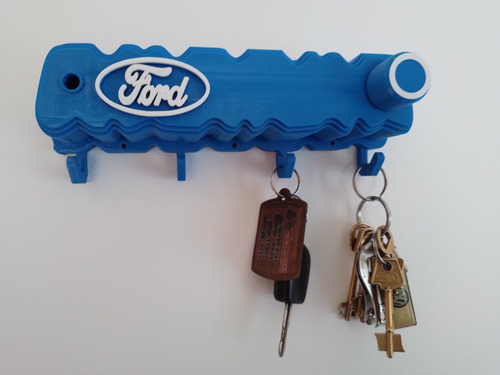 Porta Llaves De Pared Tapa De Valvulas Ford 3d Llaveros 