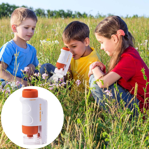 Kit De Ciencia Microscopio 100-1200x Para Niños Y Estudiante