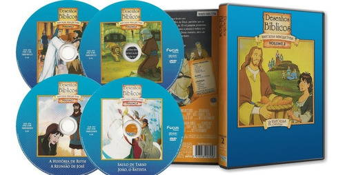 Dvds Desenhos Biblicos Série Completa 36 Contos Infantis