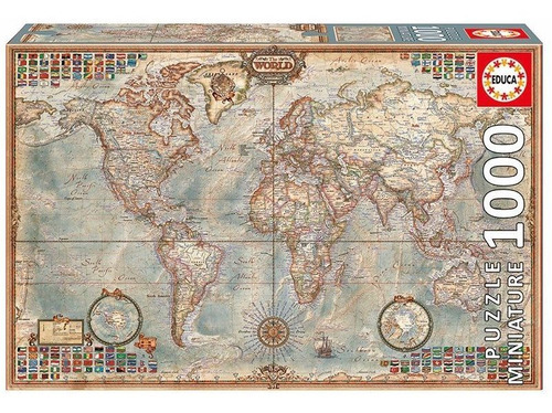 Puzzle Educa 1000 Piezas Miniatura Mapa Político 16764