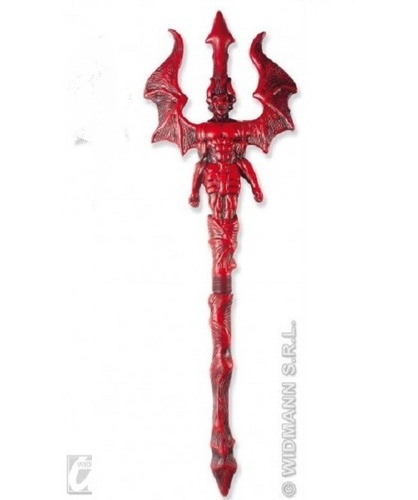 Tridente Cuerpo Diablo De Plastico Rojo 70cm