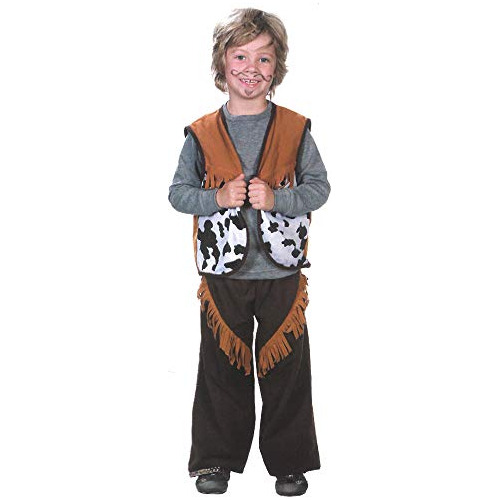 Disfraz Niño - Brown And White Cowboy Boy Child Halloween Co