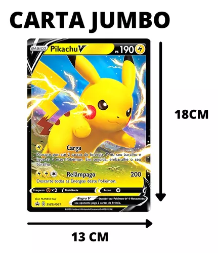 Carta Pokemon Jumbo Pikachu V (port) Original - Hobbies e coleções -  Centro, Itajaí 1234938112