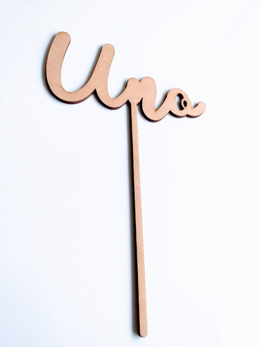 Imagen 4 de 4 de Cartel - Topper Cake Uno - Mdf / Fibrofacil