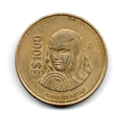 Mexico Moneda 1000 Pesos Año 1989 Km#536