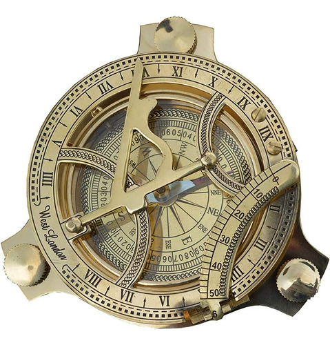 Brújula De Reloj De Sol De Latón De 4 Pulgadas - Solis Reloj