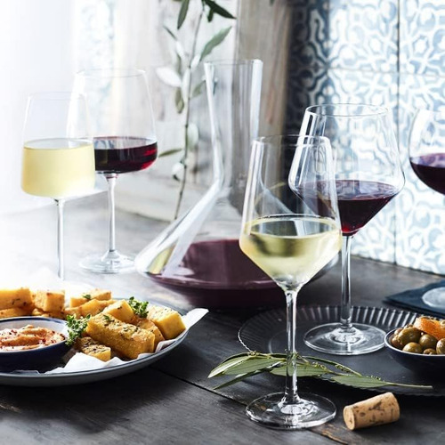 Juego De 6 Copas De Vino Tinto Oja, Copas De Vino De Cristal