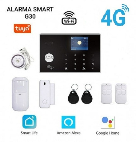 Alarma Wifi Gsm 4g Rfid Alexa Y Google Assistance