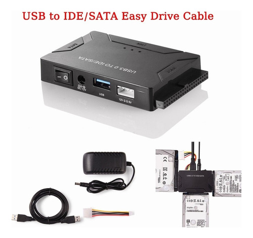 Adaptador De Disco Duro Multifunción Usb3.0 A Sata/de