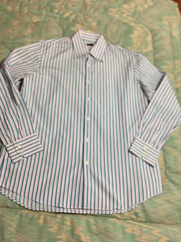 Hugo Boss Camisa Casual Para Caballero Talla 34 Rosa-azul