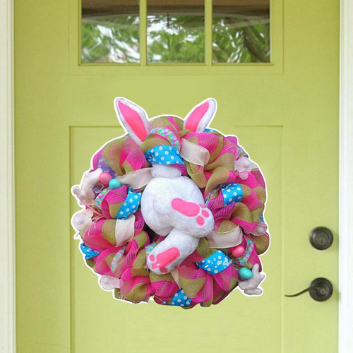 Lindas Pegatinas De Puerta De Pascua,, Corona De Estilo D