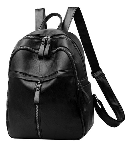 Mujeres Mochila Monedero Cuero De Pu Antirrobo Casual Bolso