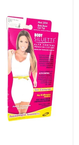 Body Boxer Con Top Faja Body Siluette Algas Marinas Mod 2001