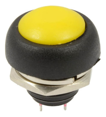 Pulsador Normal Abierto 17.5mm Orif 12mm 1a 250v Amarillo