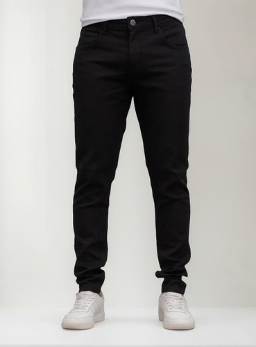 Calça Jeans Skinny Preta Masculina Com Elastano 2025