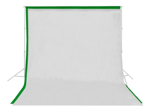 Kit 2 Telones Fondo Estudio Blanco Verde Chroma Key 1.8x2.8m