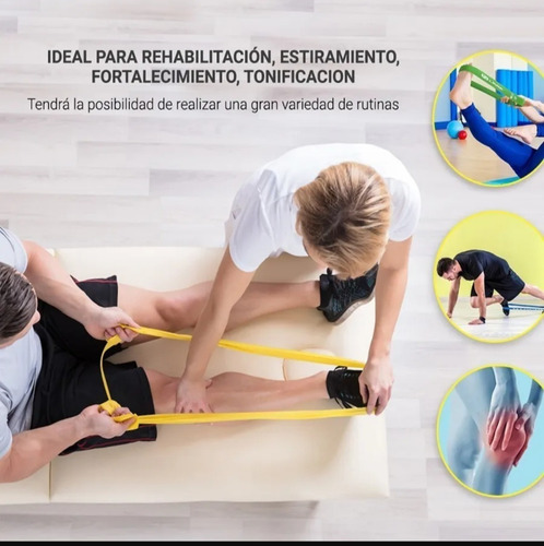 Imagen 4 de 9 de Bandas Elásticas Circular X5 Reforzada Ejercicio Pilates Gym