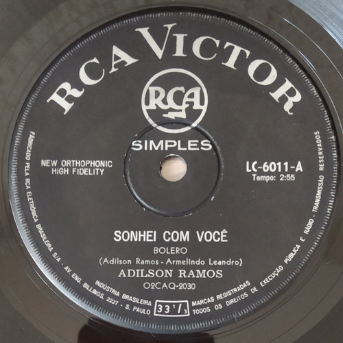 Compacto Adilson Ramos Silêncio E Sonhei Com Vc Rca Victor (Usado)