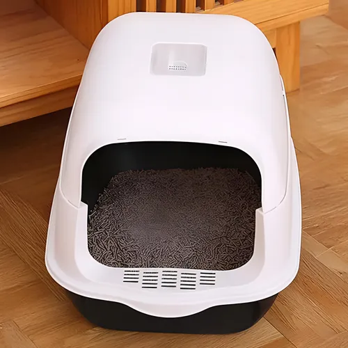 Arenero Para Gato Caja De Arena Con Tapa Y Puerta Abatible