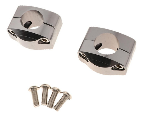 Adaptador De Abrazadera De Barra De Manija Manivelas Plata