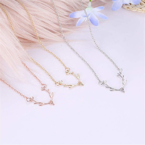 Gargantilla Ailiessy Con Astas De Ciervo, Collar Con De De