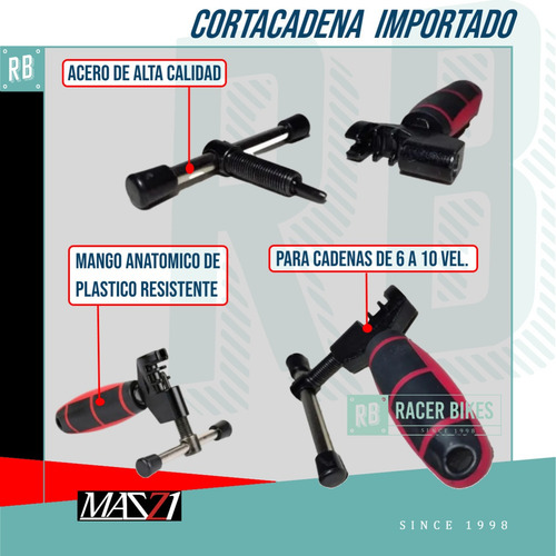 Imagen 2 de 10 de Cortacadena Para Bicicleta Mazzi - Racer Bikes